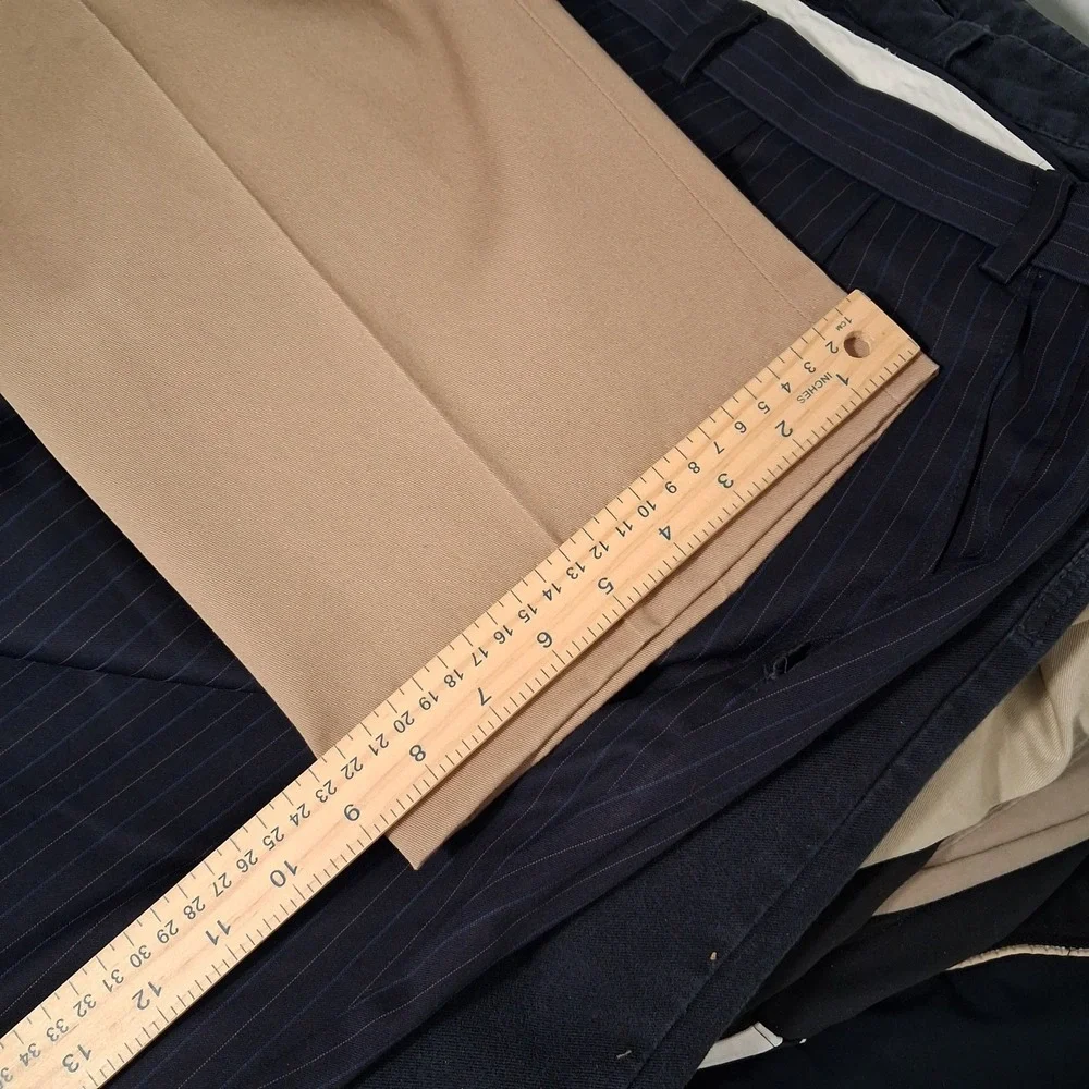 L.L.Bean Natural Fit Chinos Mens 34 Tan Khaki Cotton Twill Straight Leg Pants